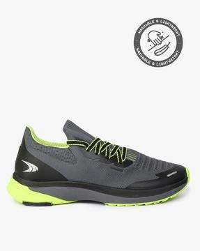 lace-up running shoes