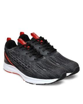 lace-up running shoes