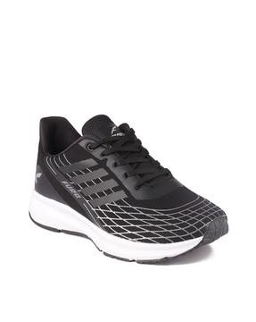 lace-up running shoes