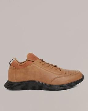 lace-up shoes with perforations