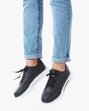 lace-up sneakers with pull-up tabs