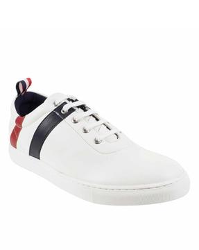 lace-up sneakers with striped detail