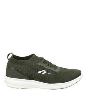 lace-up sneakers with synthetic upper