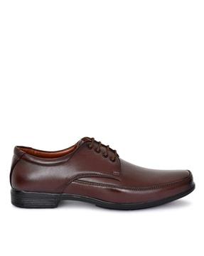 lace-up square-toe derby shoes