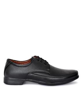 lace-up square-toe derby shoes