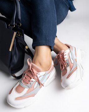 lace-up walking shoes