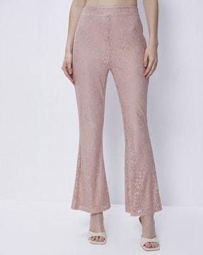 lace wide-leg trousers