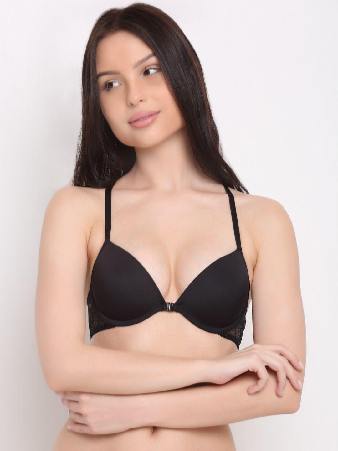 laceandme black underwired lightly padded moisture wicking rapid dry bra