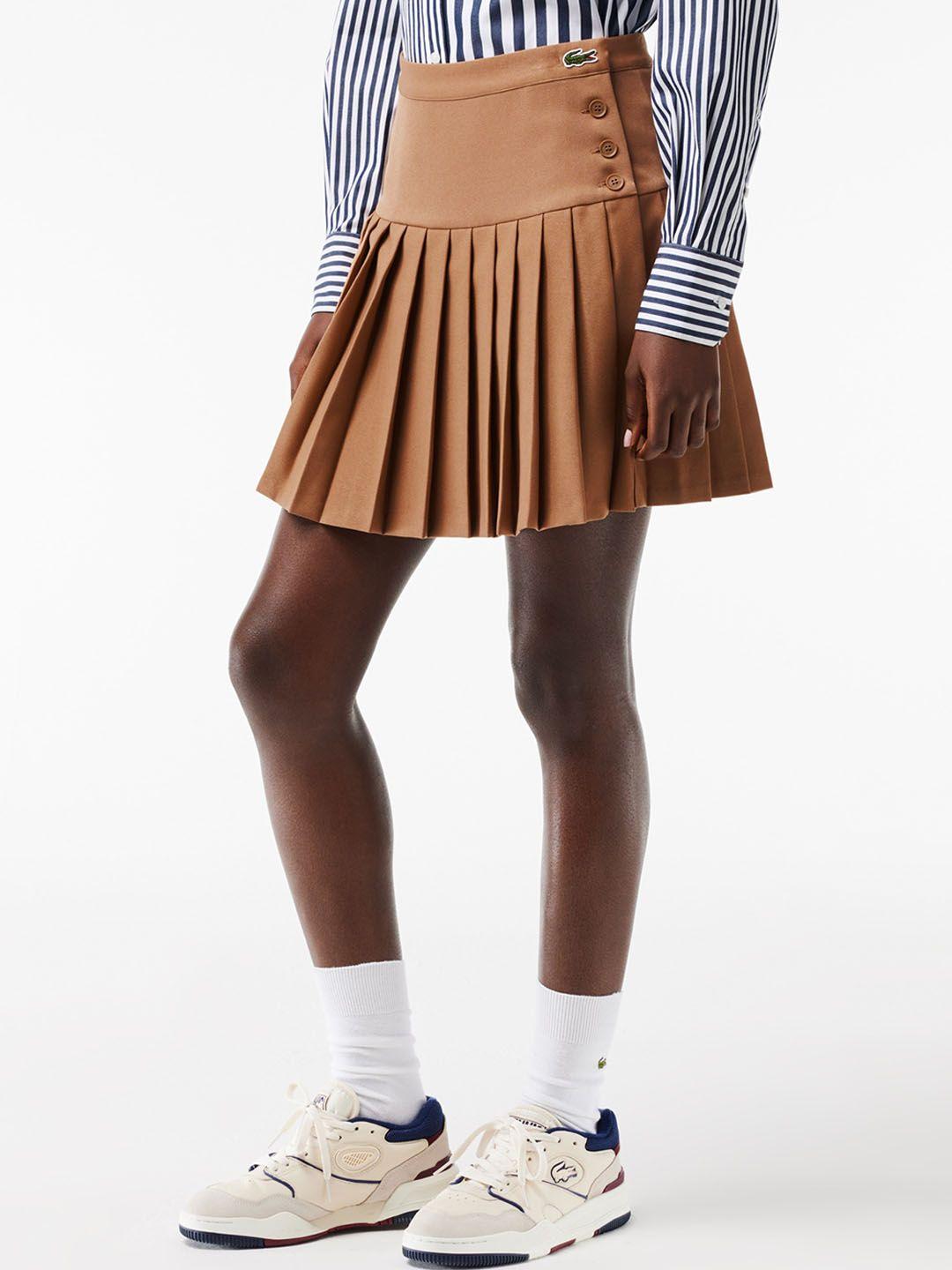 lacoste a-line pleated mini skirt