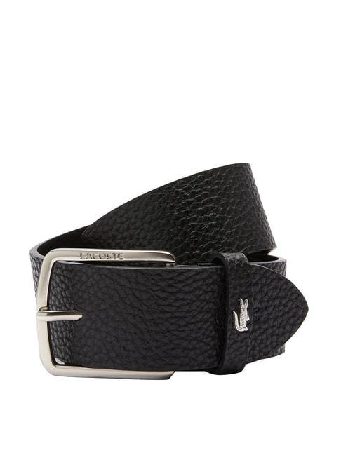 lacoste black leather casual belt