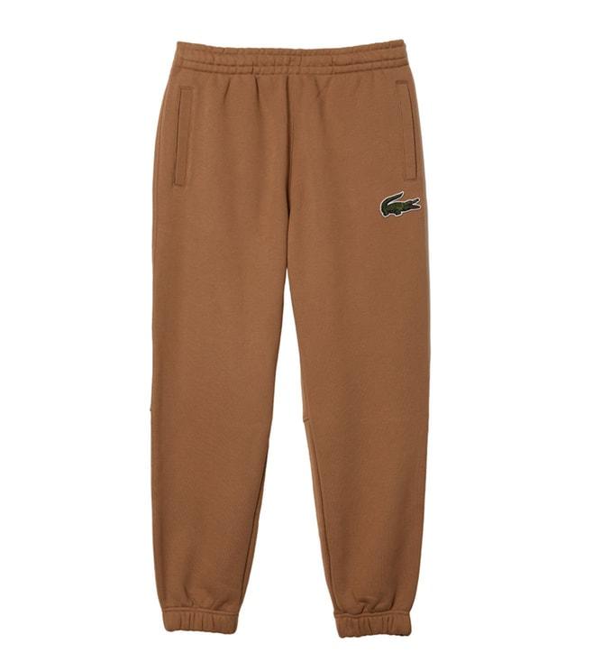 lacoste brown loose fit joggers