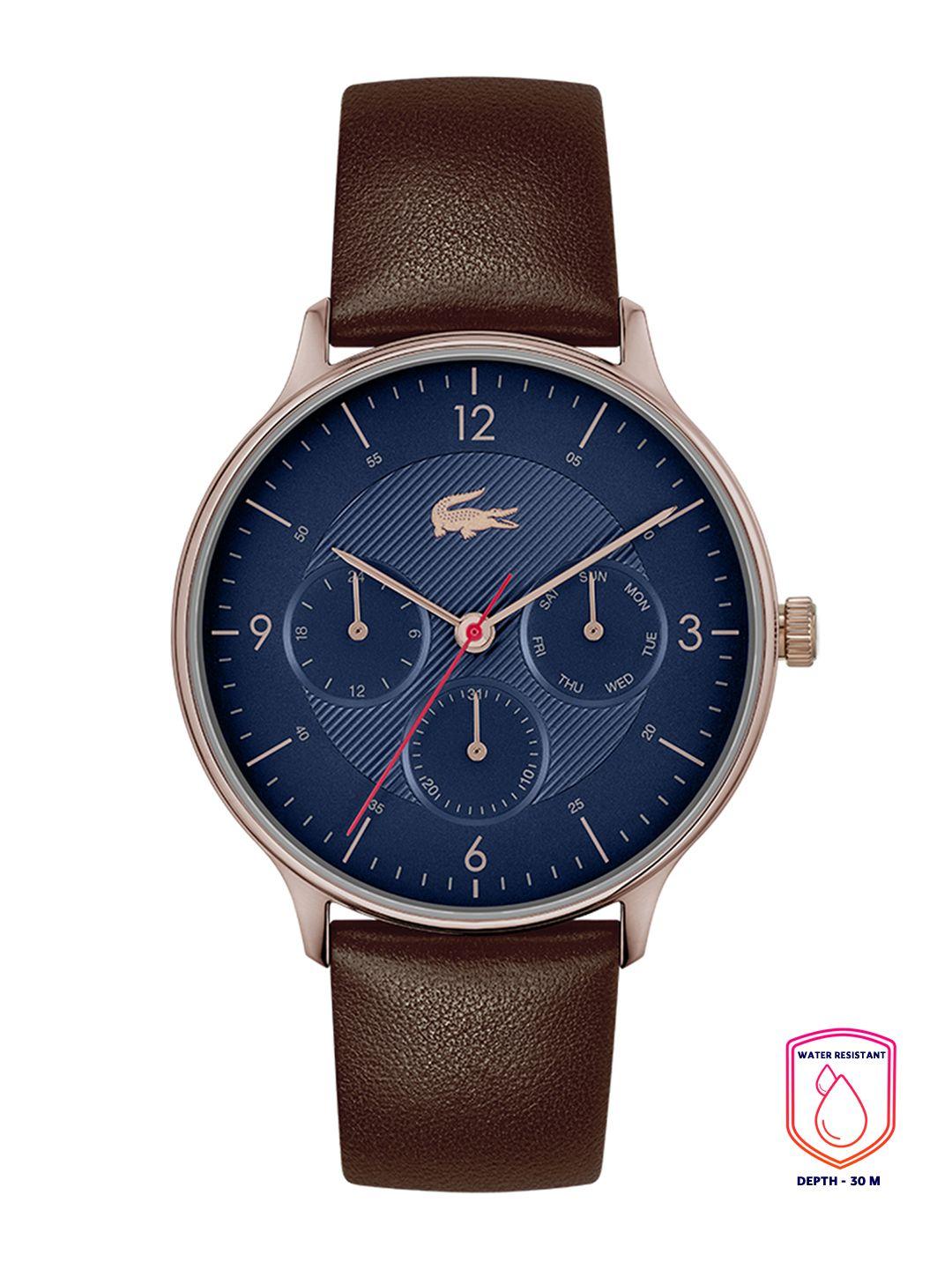 lacoste club men multifunction navy round dial watch - 2011141
