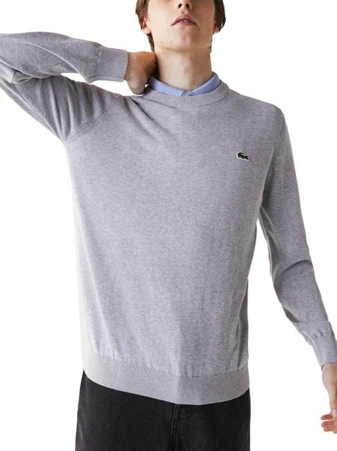 lacoste grey classic fit sweater