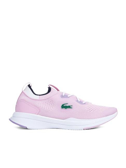 lacoste kids run spin pink running shoes
