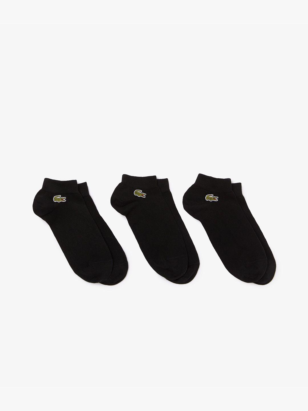 lacoste men pack of 3 ankle-length sports socks