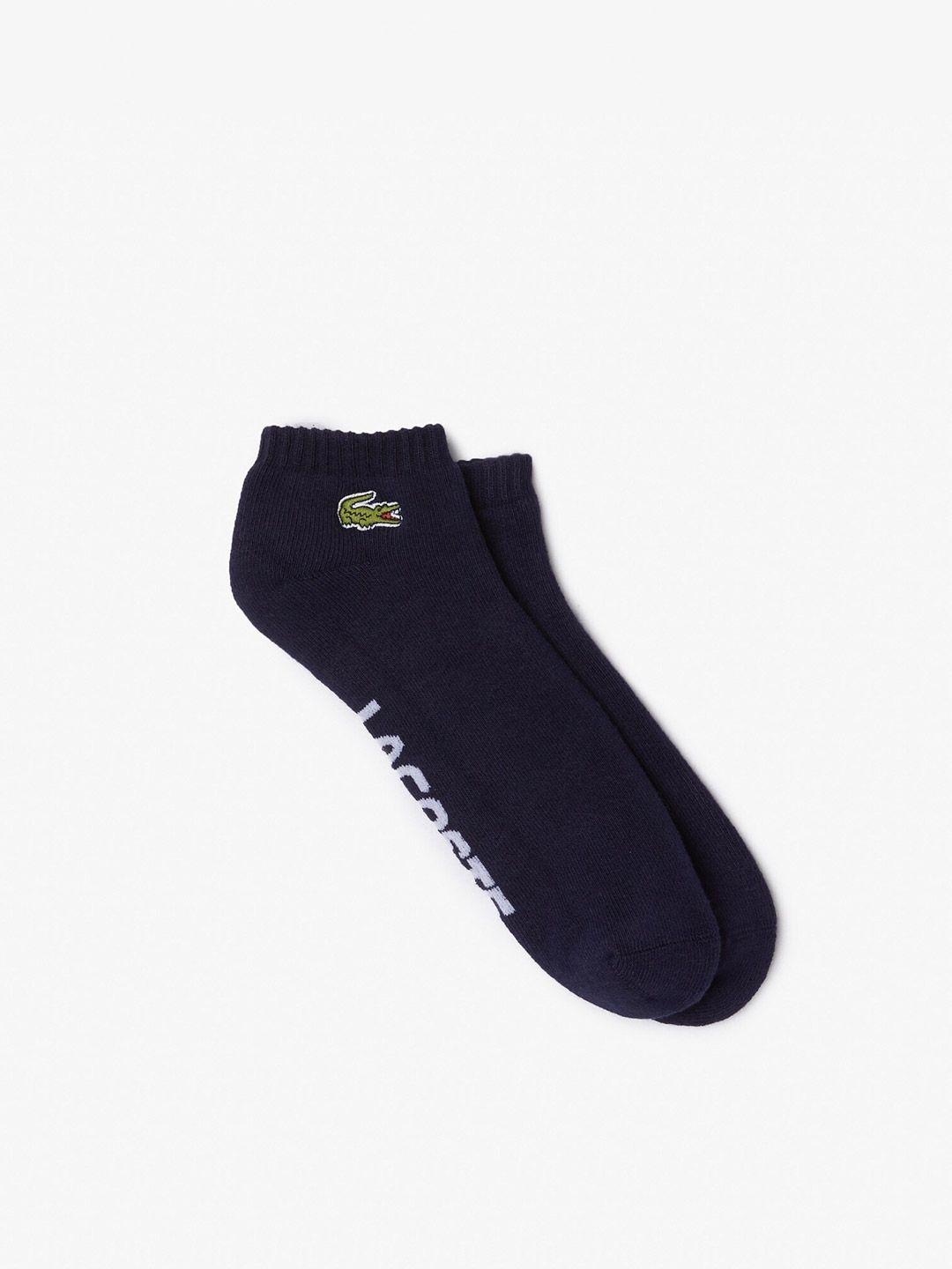 lacoste men patterned ankle-length socks