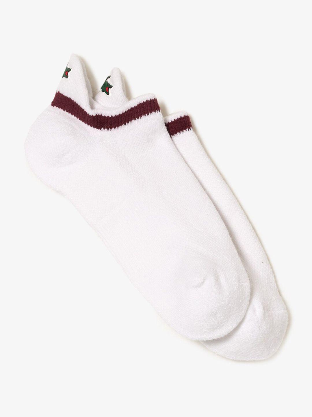 lacoste men sport breathable ankle-length socks