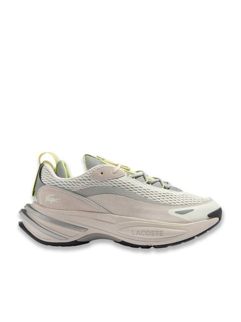 lacoste men's audyssor colourblock grey running shoes