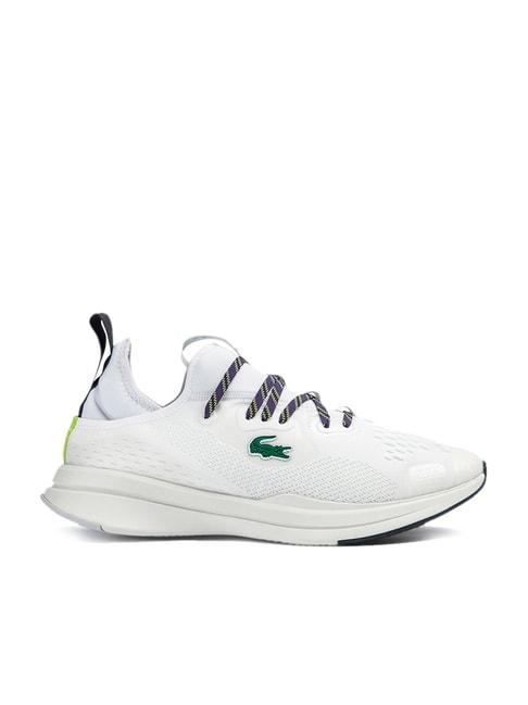 lacoste men's run spin white running shoes