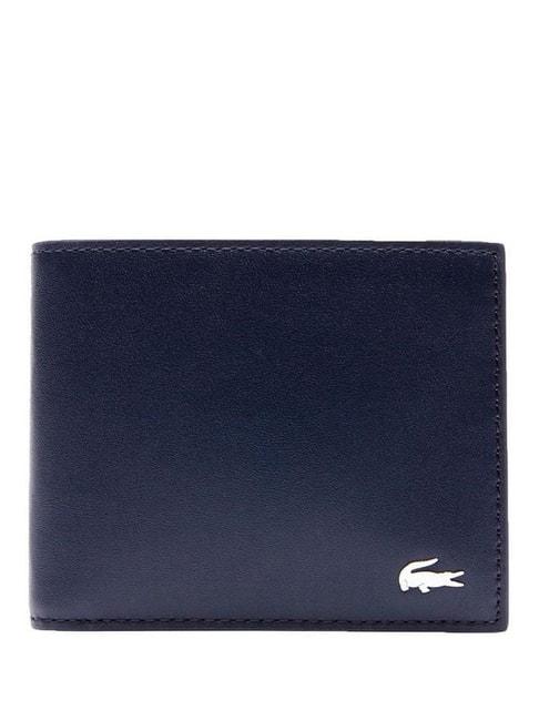 lacoste navy fitzgerald small billfold wallet