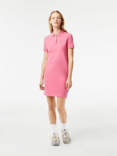 lacoste pink t shirt dress