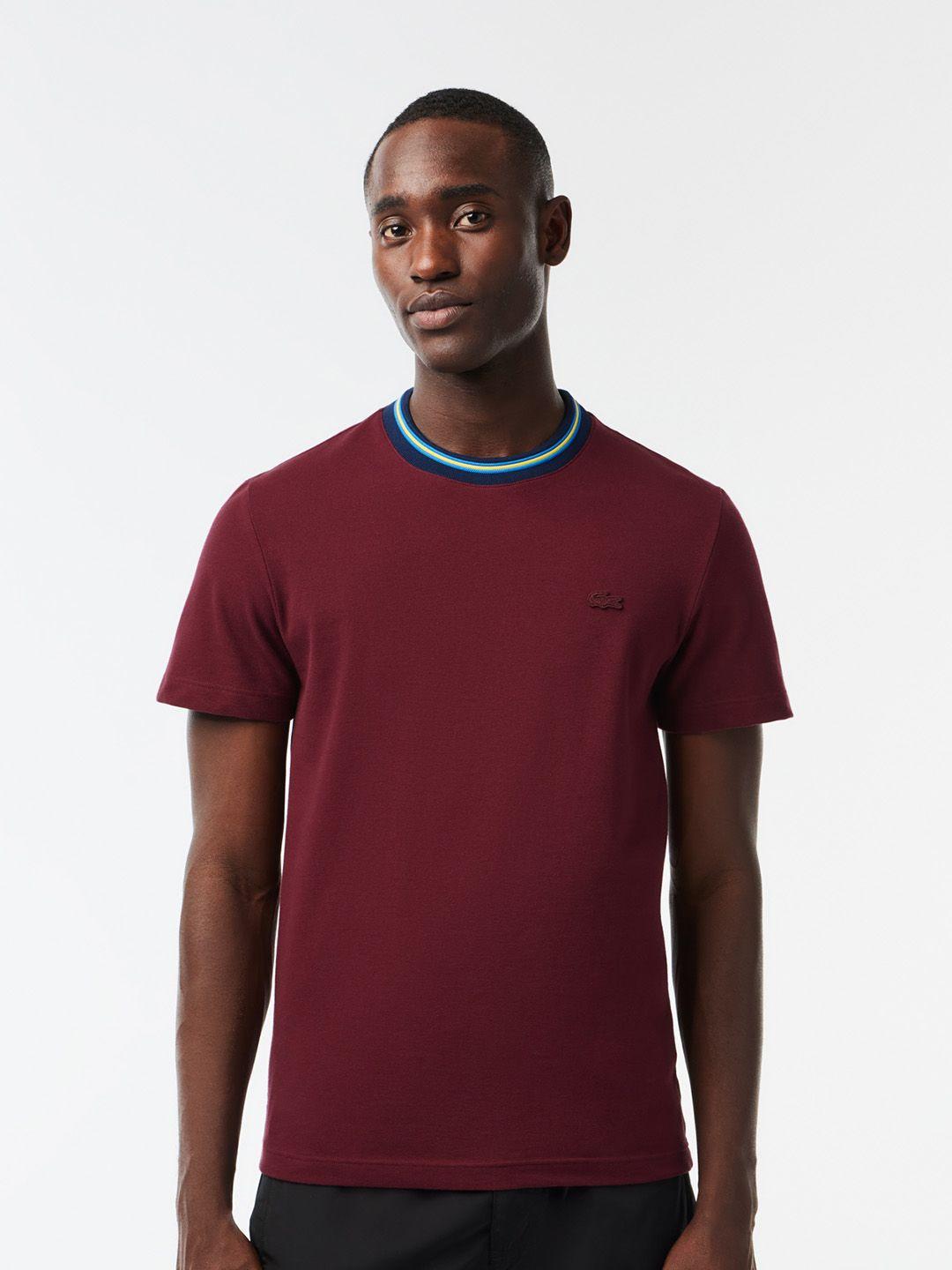 lacoste regular fit round neck casual t-shirt