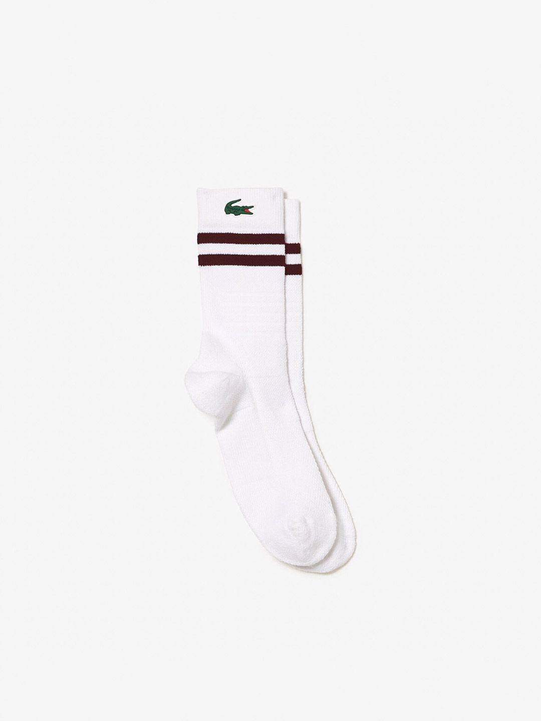 lacoste striped calf-length socks