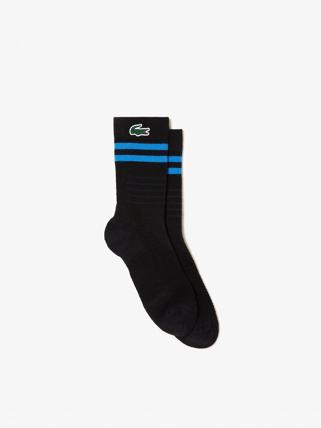 lacoste striped calf-length socks