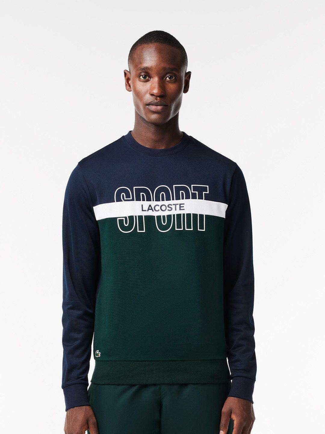 lacoste typography printed pullover sweatshirt