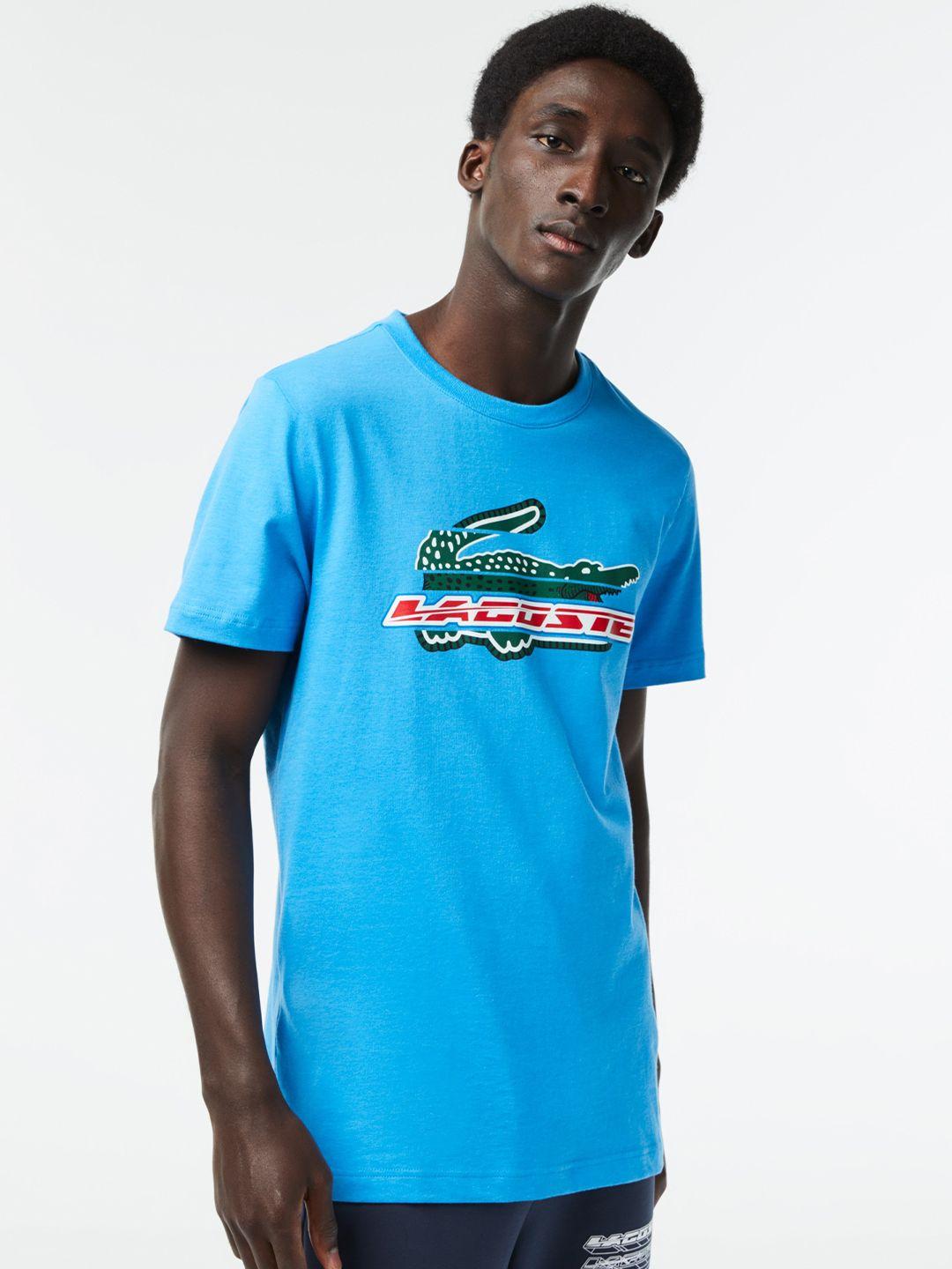lacoste typography printed short sleeve t-shirt