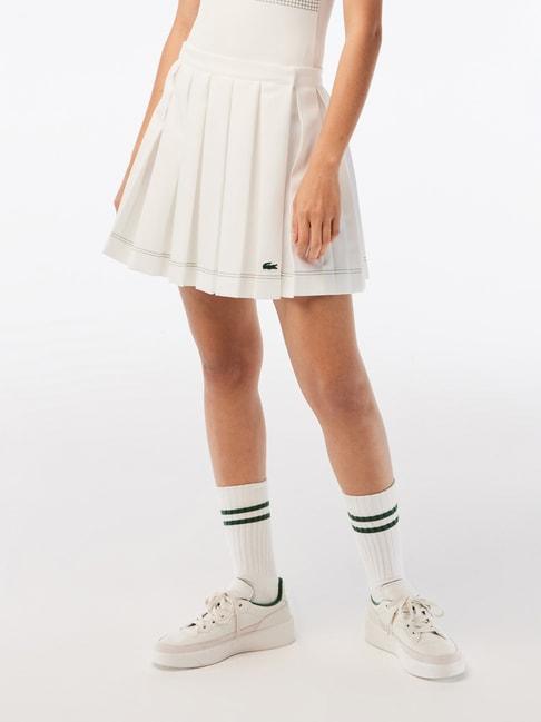 lacoste white mini pleated skirt