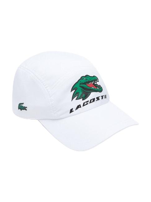 lacoste white sport exclusive crocodile baseball cap