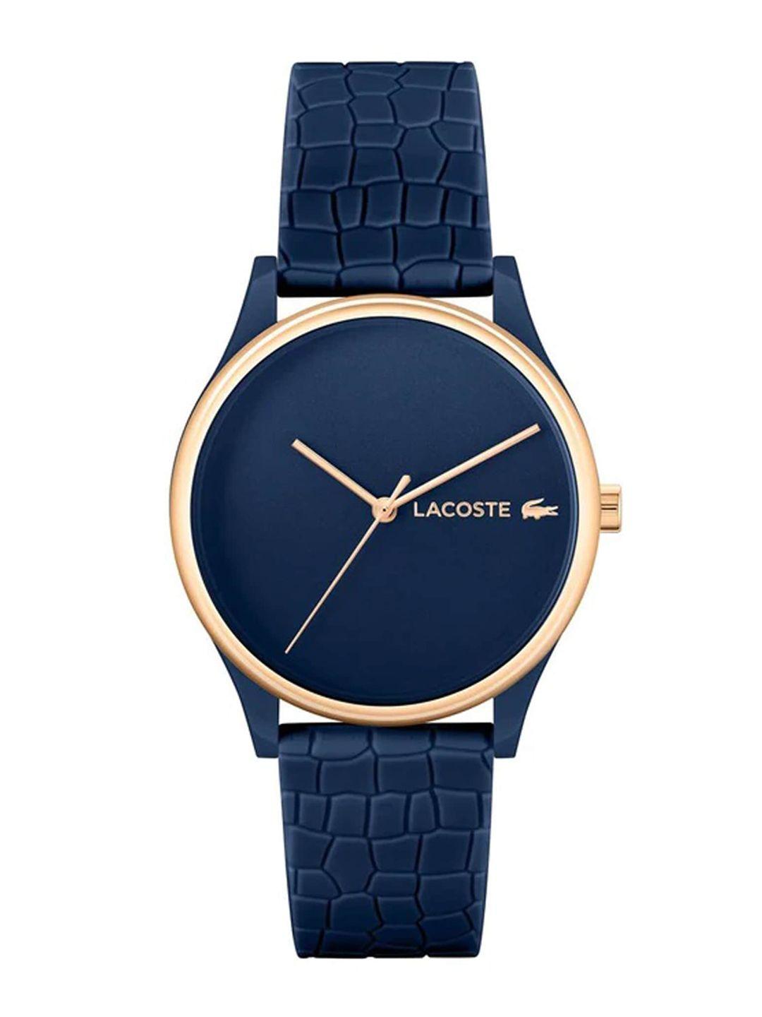 lacoste women brass dial & straps analogue watch 2001274