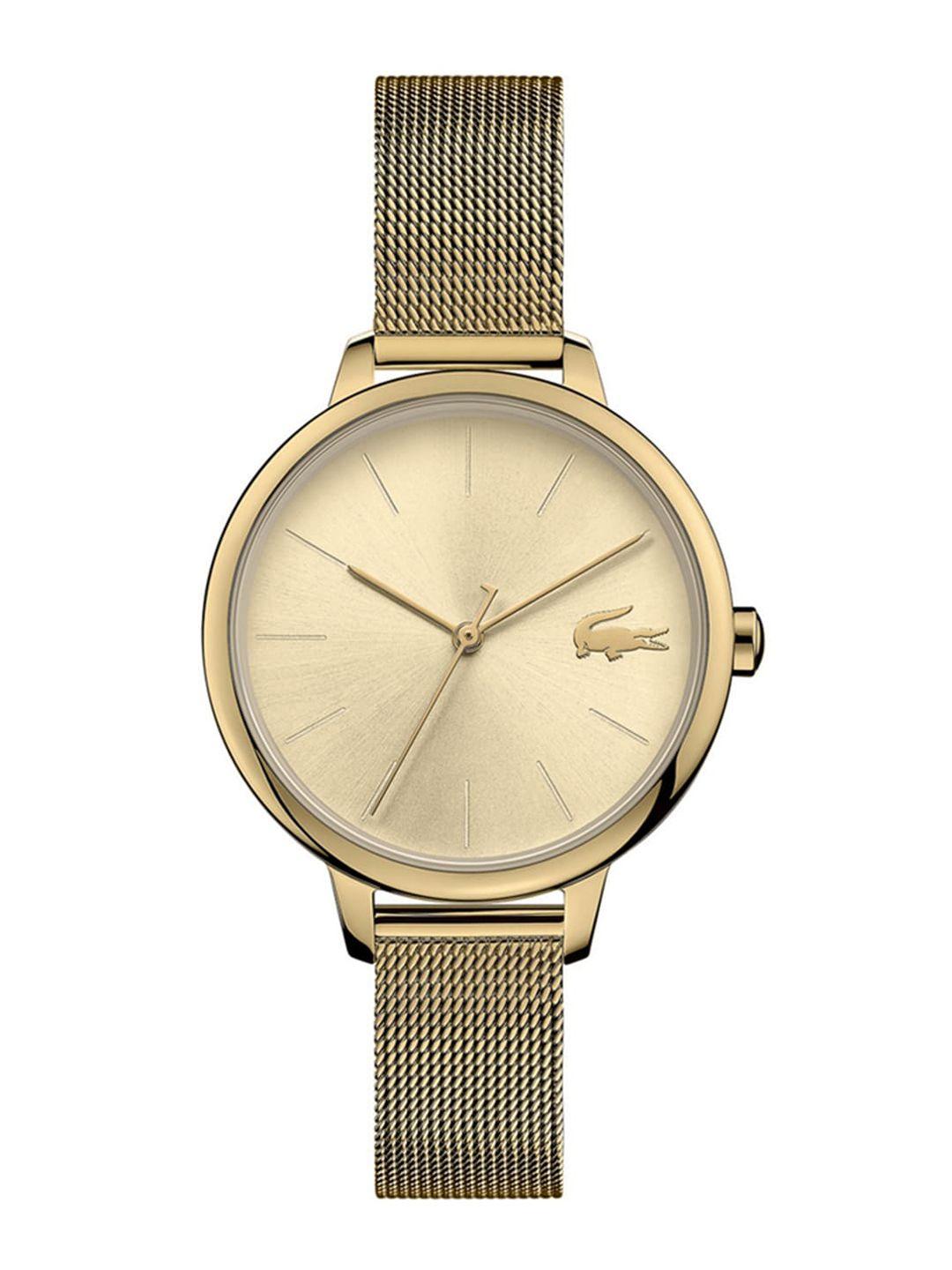 lacoste women gold-toned analogue watch