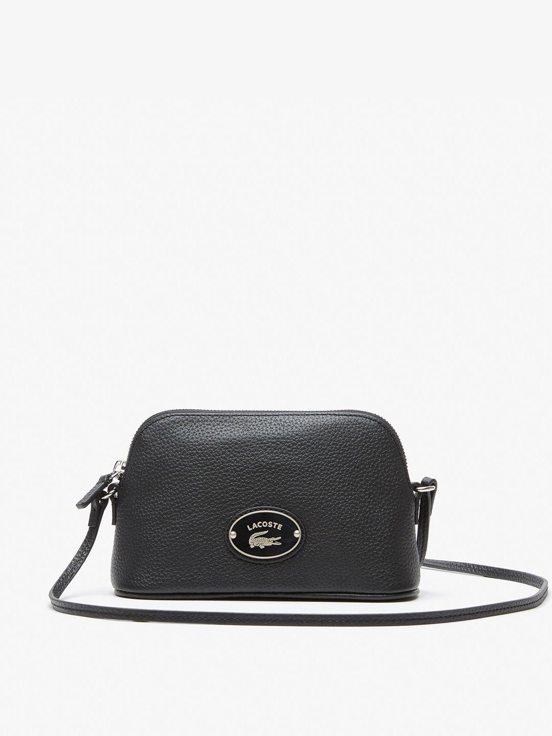 lacoste women leather dome crossover bag