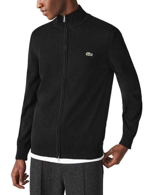 lacoste black classic fit sweater