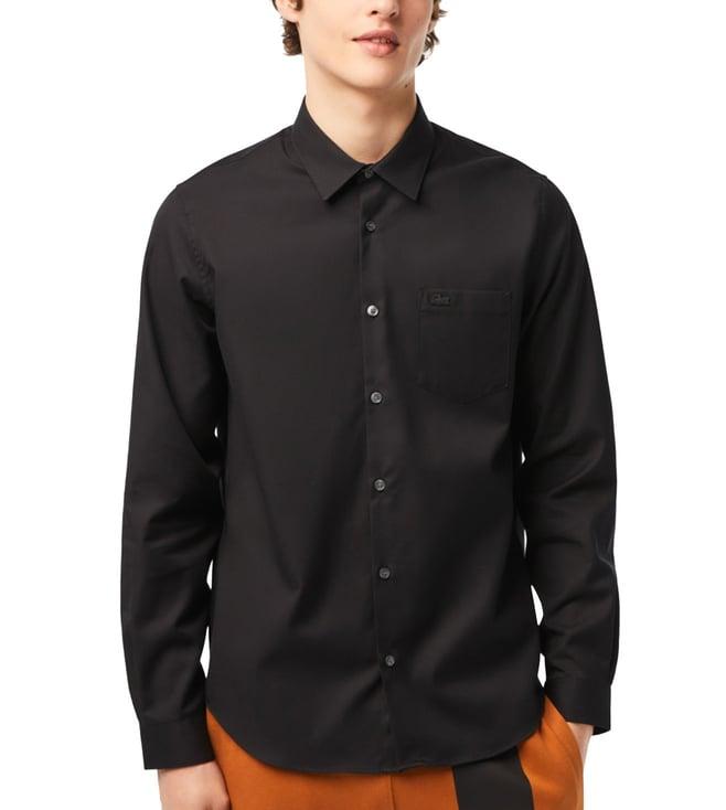 lacoste black regular fit shirt