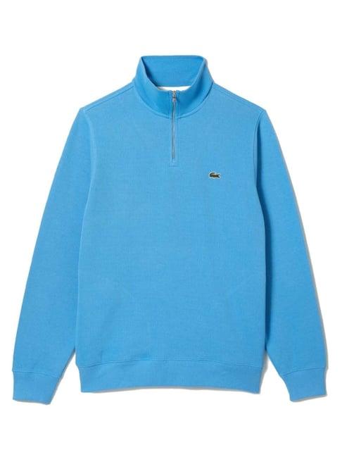 lacoste blue cotton classic fit sweatshirt
