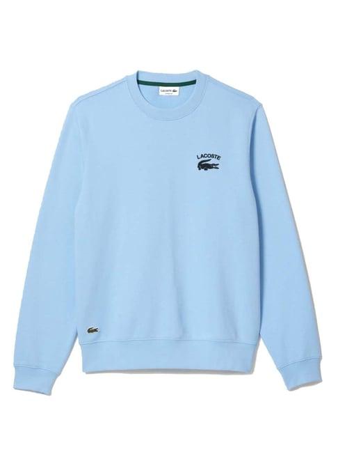 lacoste blue cotton classic fit sweatshirt