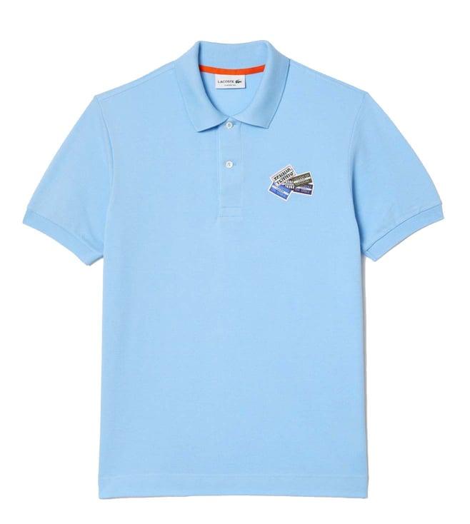 lacoste blue embroidery classic fit polo t-shirt