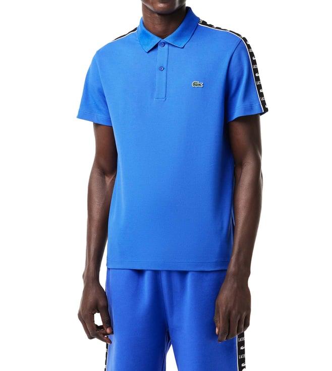 lacoste blue logo regular fit polo t-shirt