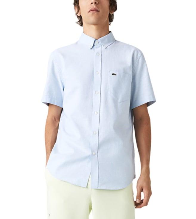 lacoste blue regular fit shirt