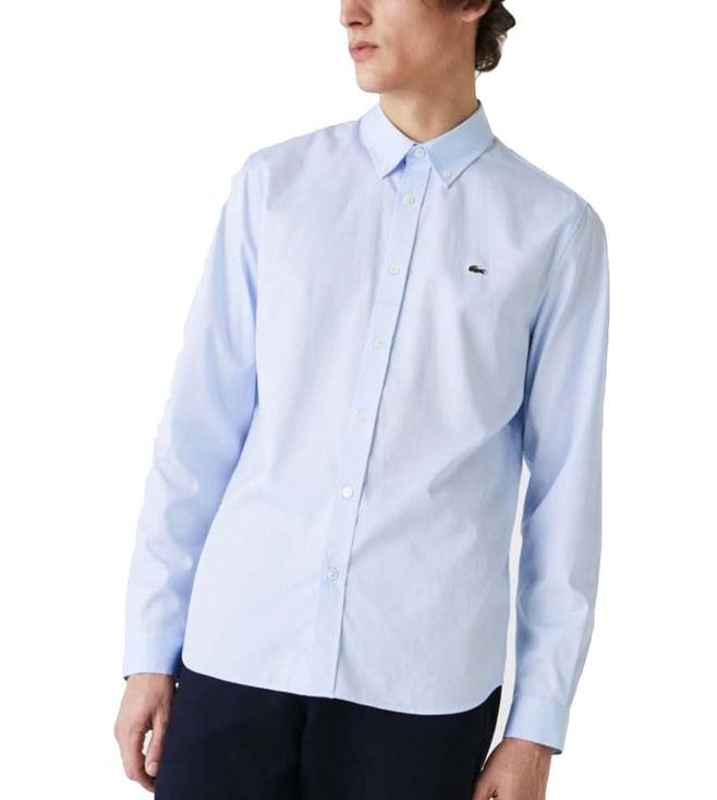 lacoste blue regular fit shirt