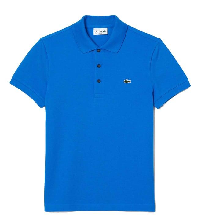 lacoste blue slim fit polo t-shirt