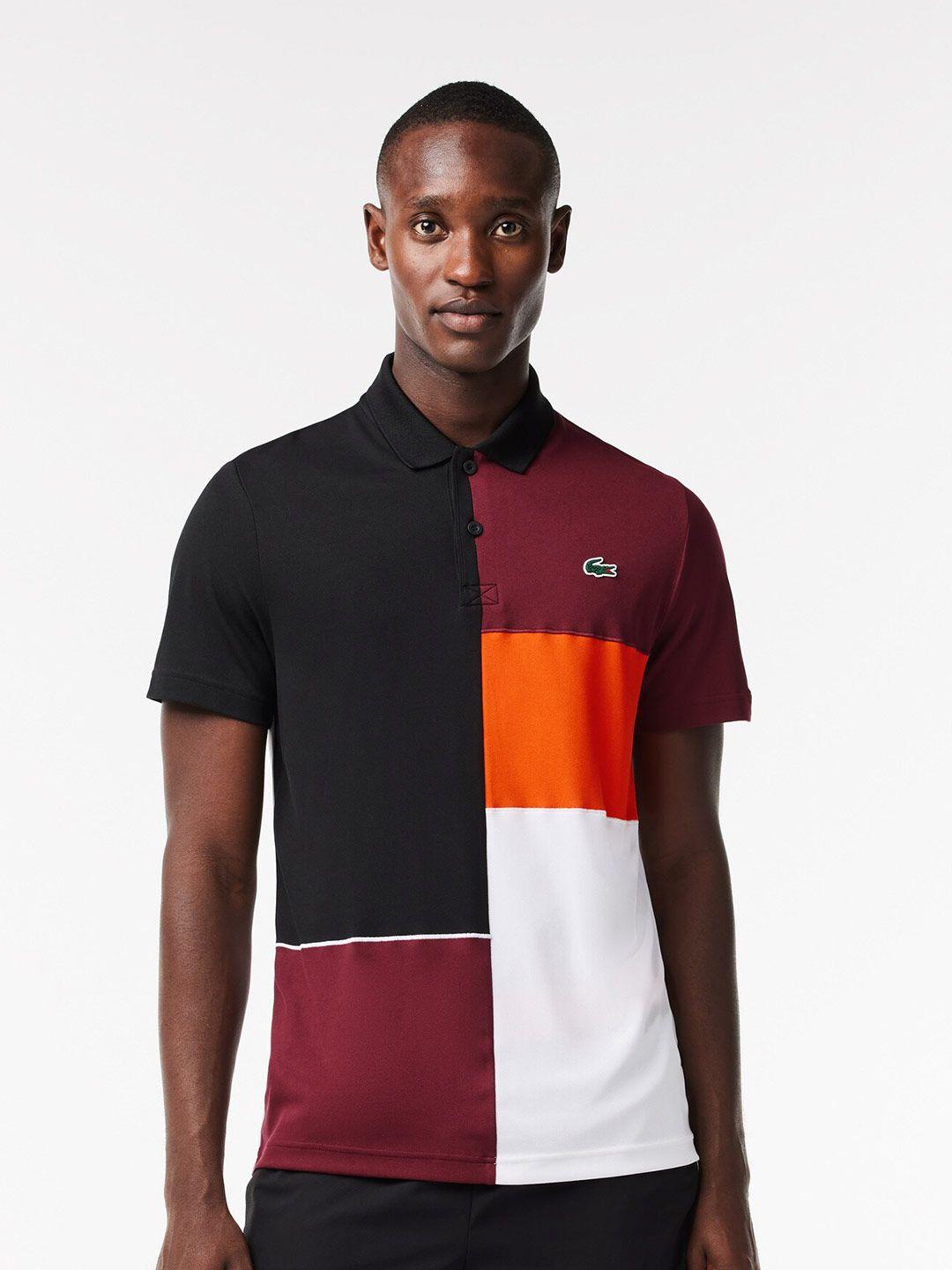 lacoste colourblocked recycled fiber tennis ultra-dry polo t-shirt