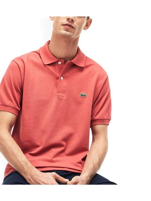 lacoste coral boxy fit polo t-shirt