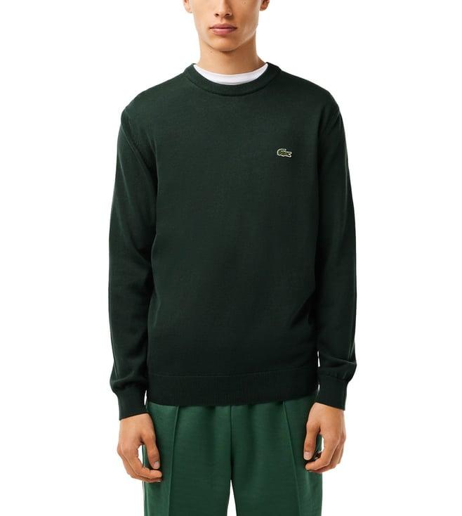 lacoste green core collection regular fit sweater