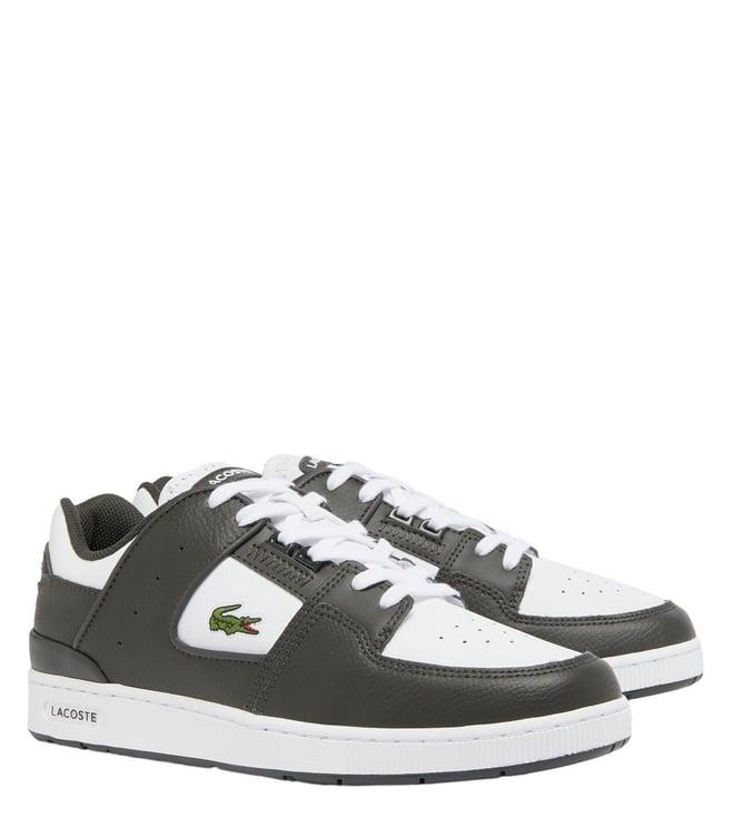 lacoste men's green court cage trainer sneakers