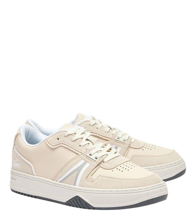 lacoste men's l001 beige trainers