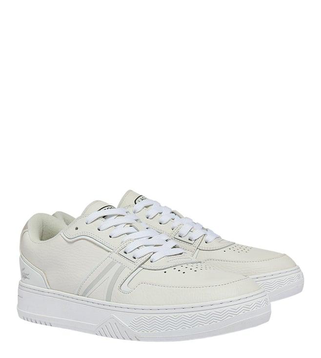 lacoste men's l001 white trainers